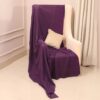 Cotton Thermal Blanket Throws PURPLE