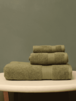 Parrot Green Diamond Towel Set | 3-Pcs | ST-307