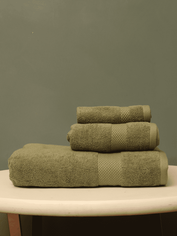 Parrot Green Diamond Towel Set | 3-Pcs | ST-307