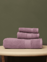 Purple  Diamond Towel Set | 3-Pcs | ST-3011