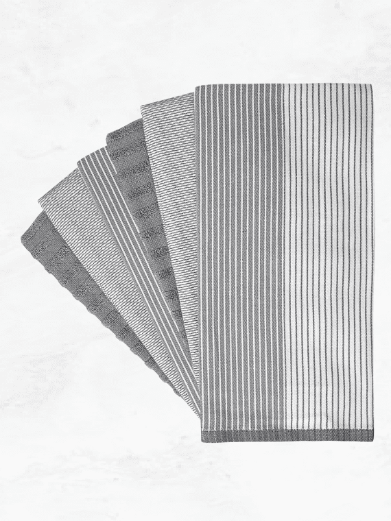 Export Quality Flat & Terry Kitchen Towel | Gray Kitchen Towel