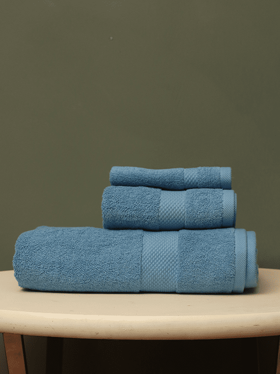 Sky BlueDiamond Towel Set | 3-Pcs | ST-3014