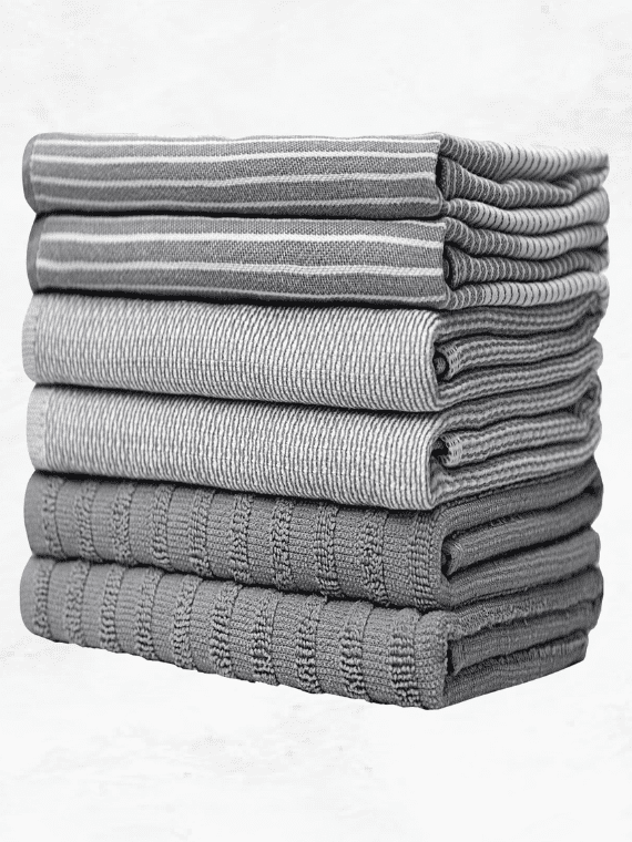 Export Quality Flat & Terry Kitchen Towel | Gray Kitchen Towel