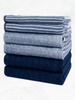 Export Quality Flat & Terry Kitchen Towel | Navy Blue Kitchen Towel