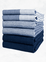 Export Quality Flat & Terry Kitchen Towel | Navy Blue Kitchen Towel