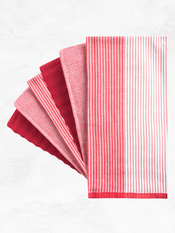 Export Quality Flat & Terry Kitchen Towel Brown | Red Kitchen kitchen