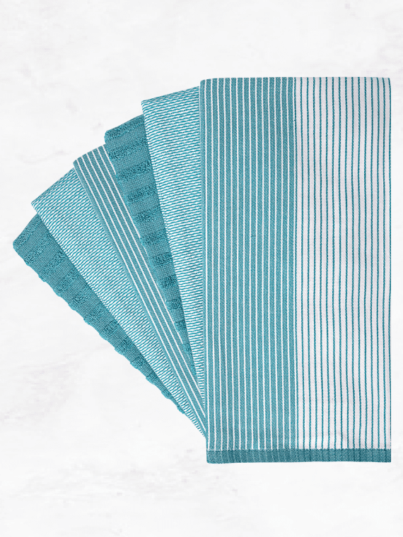 Export Quality Flat & Terry Kitchen Towel | Teal Kitchen Towel