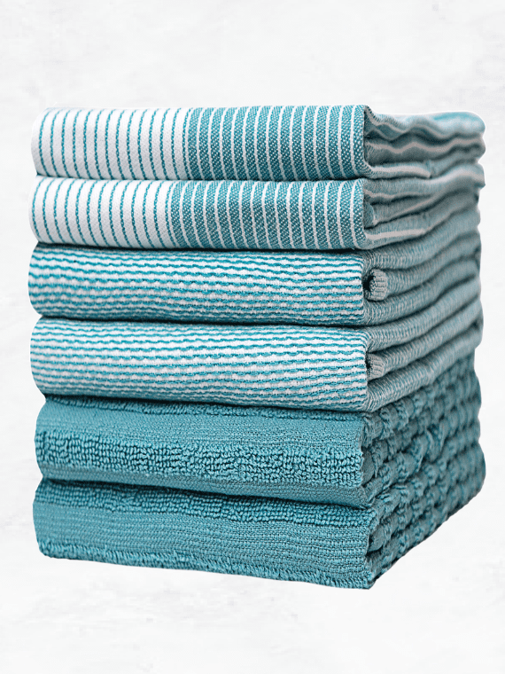 Export Quality Flat & Terry Kitchen Towel | Teal Kitchen Towel