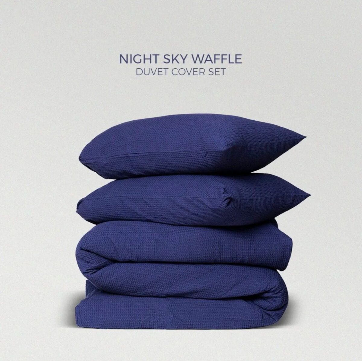 NAVY Cotton Waffle Weave King Size Blanket | Lightweight | Breathable | Summer | AC Comforter