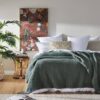MINT Green Cotton Waffle Weave King Size Blanket | Lightweight | Breathable | Summer | AC Comforter