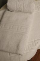 White Greek Towel Set with Mat | 3-Pcs | ST-304