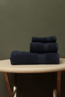 Navy Blue Diamond Towel Set | 3-Pcs | ST-306