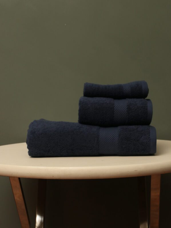 Navy Blue Diamond Towel Set