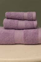 Purple  Diamond Towel Set | 3-Pcs | ST-3011