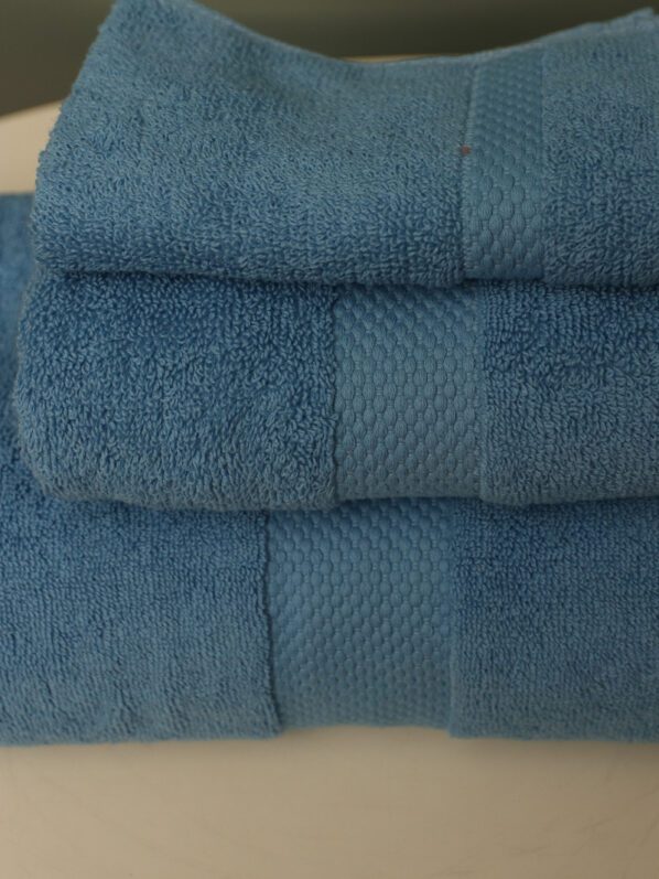 Sky Blue Diamond Towel Set