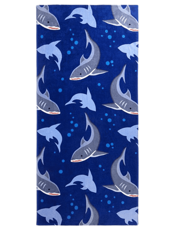 Printed Towel | Kids Towel | Character Design SHARK (070)