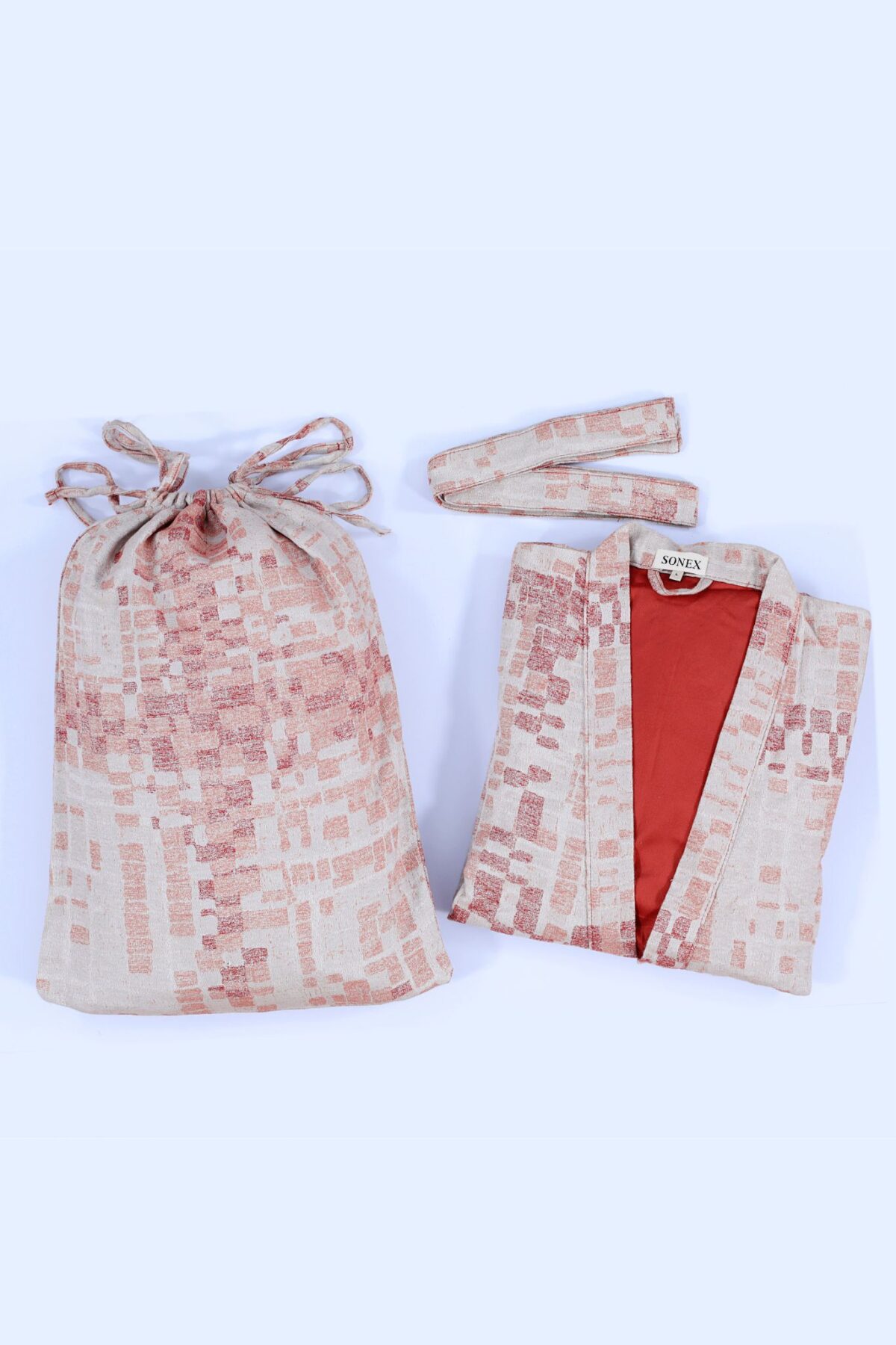 Coral Cotton Bathrobe Set | Unisex | Soft & Breathable
