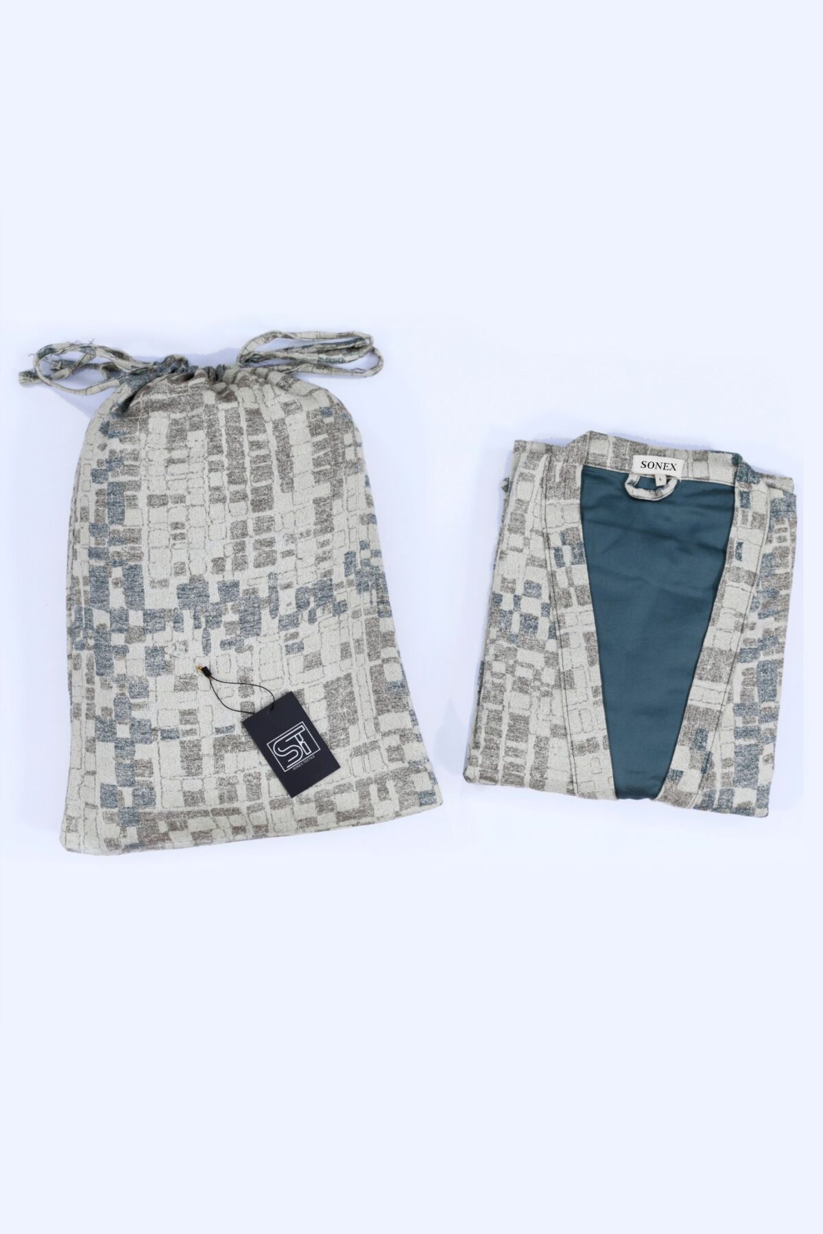 Gray Cotton Bathrobe Set | Unisex | Lightweight & Stylish