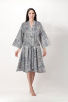 Gray Cotton Bathrobe Set | Unisex | Lightweight & Stylish