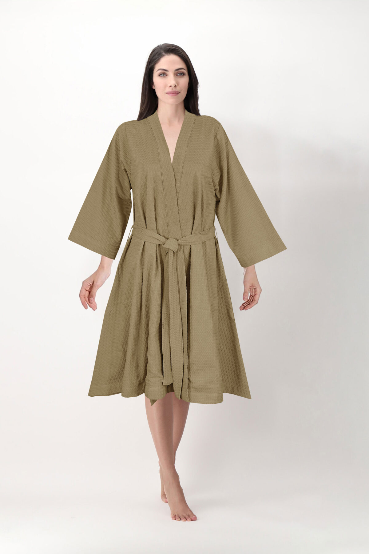 Brown Cotton Bathrobe Set | Unisex | Cozy & Earthy