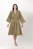 Brown Cotton Bathrobe Set | Unisex | Cozy & Earthy