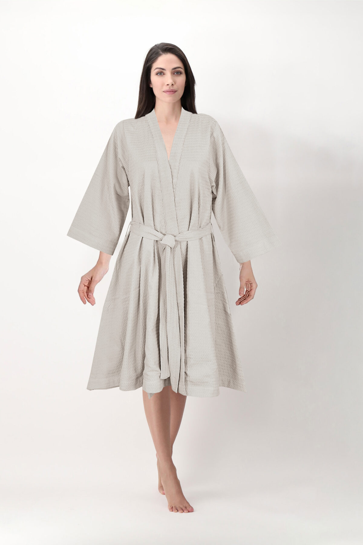 Cream Cotton Bathrobe Set | Unisex | Elegant & Cozy