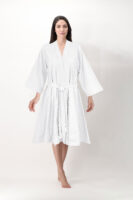 White Cotton Bathrobe Set | Unisex | Classic & Soft