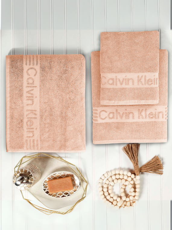 Calvin Klein Towel Collection | Coral Peach | Single & Pack of 3 Options