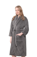 Gray bathrobe | for Men and Women | unisex 100% cotton