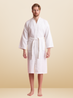 Luxurious White Bathrobe for Men | Premium Comfort & Absorbency
