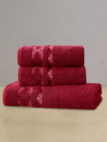 Branded Towel Set | Red | Single & Pack of 3 Options