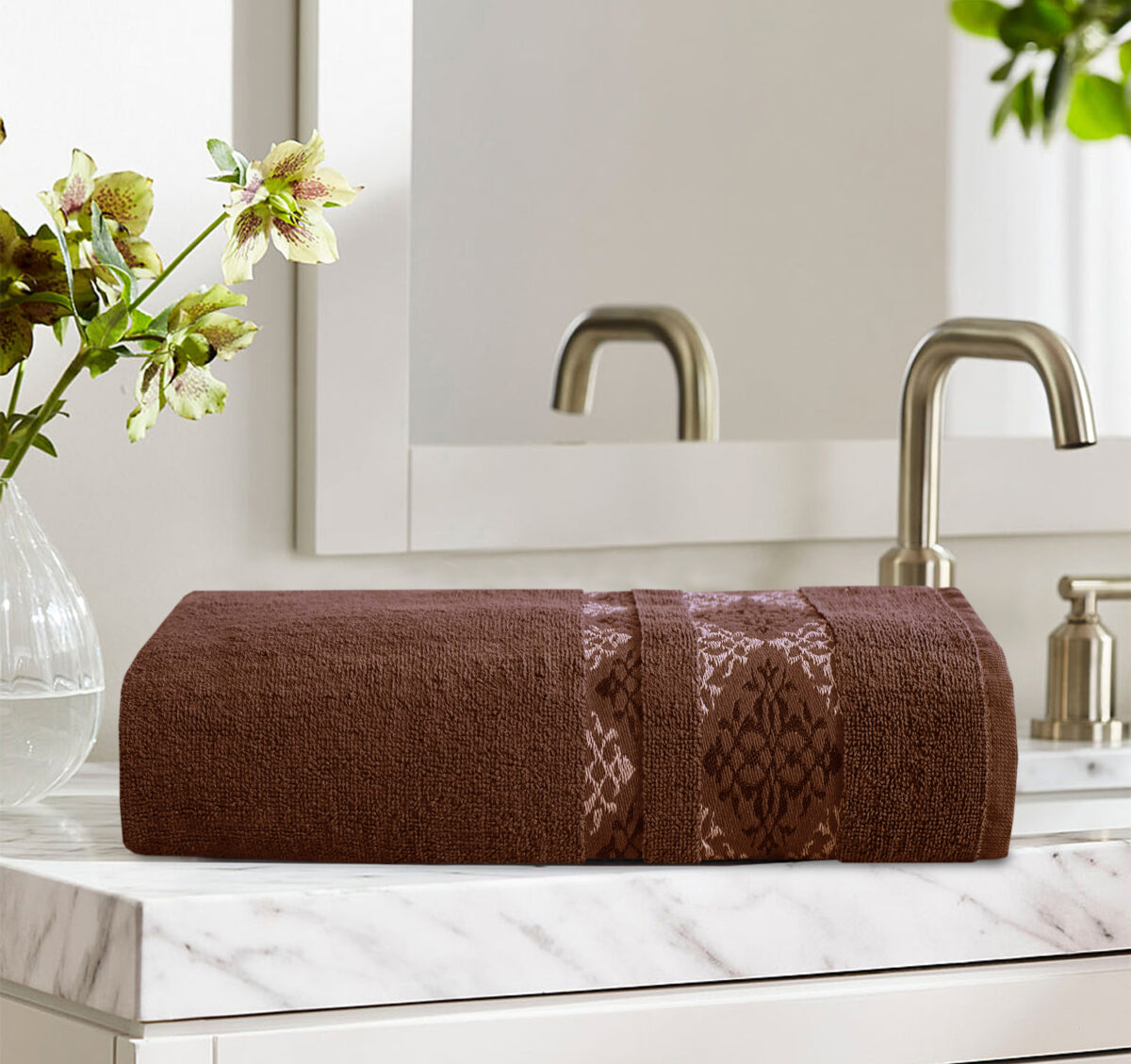 Branded Towel Set | Brown | Single & Pack of 3 Options