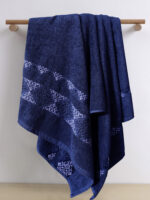 Branded Towel Set | Dark Blue | Single & Pack of 3 Options