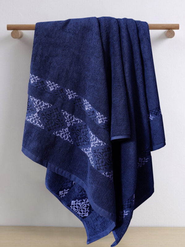 Branded Towel Set | Dark Blue | Single & Pack of 3 Options