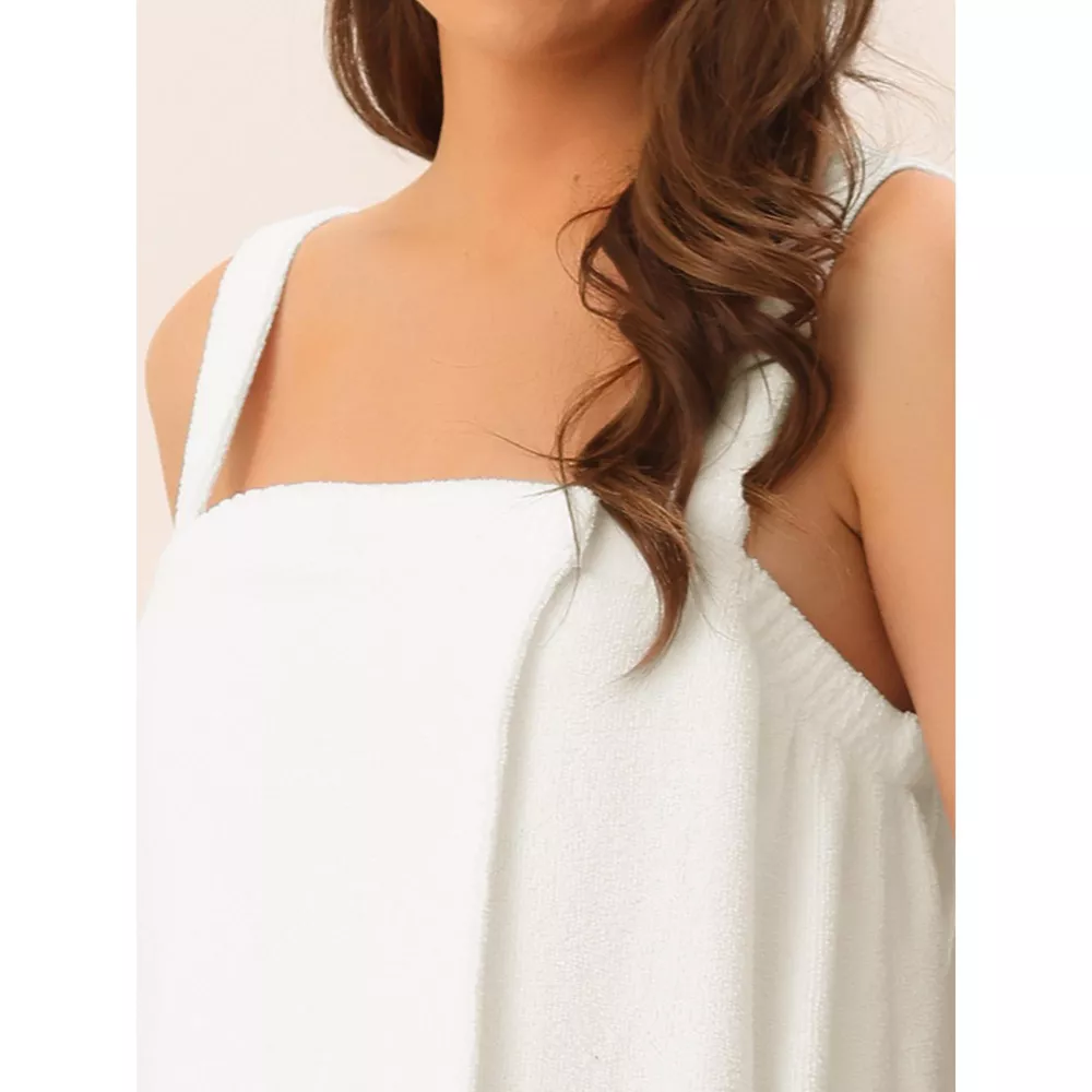 Women’s Plush Spa Shower Wrap | White | Ultra-Soft & Absorbent