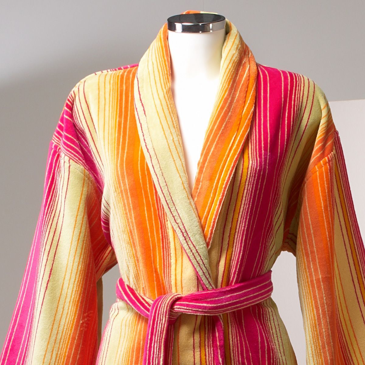 Vibrant Striped Cotton Bathrobe | Unisex Comfort & Style | Premium Quality