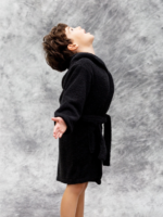 black bathrobe | for kids special | popcorn design