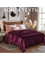 Burgundy fleece King Size Blanket | Lightweight | Breathable | Summer | AC blanket | burgandy