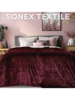 Burgundy fleece King Size Blanket | Lightweight | Breathable | Summer | AC blanket | burgandy