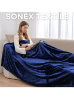 Navy blue fleece King Size Blanket | Lightweight | Breathable | Summer | AC blanket | navy