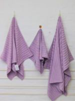 LIGHT PURPLE | FLUFFY TOWEL | 3 towels set | zero twist