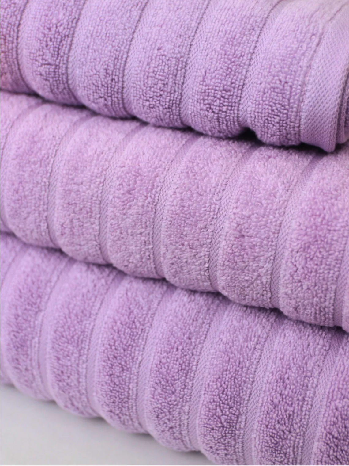 LIGHT PURPLE | FLUFFY TOWEL | 3 towels set | zero twist