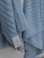 SKY BLUE | FLUFFY TOWEL | 3 towels set | zero twist