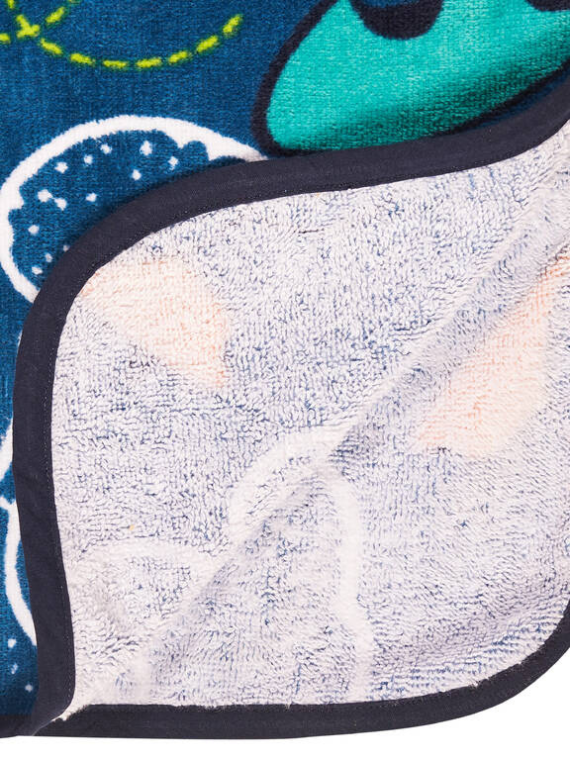 Kids BLUE Hoddie Towel | Kid Bath Towel | Printed poncho