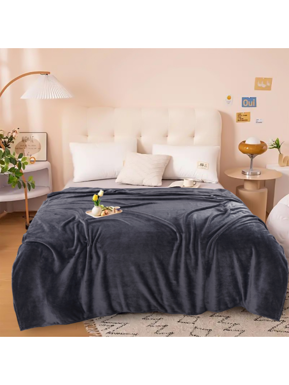 GRAYISH fleece King Size Blanket | Lightweight | Breathable | Summer | AC blanket |