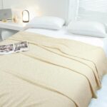 Cotton Thermal Blanket Throws SKIN BROWN
