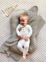 (GRAY) WAFFLE KID,S BLANKET  | 100% cotton  Soft & Cozy  Blanket, Lightweight Toddler Throw for Boys & Girls