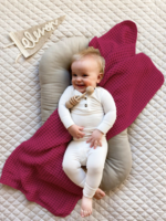 (MAHROON) WAFFLE KID,S BLANKET  | 100% cotton  Soft & Cozy  Blanket, Lightweight Toddler Throw for Boys & Girls