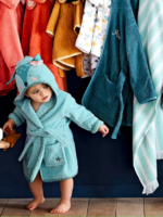 LITTLE DEER kids Bathrobe | PINK for 4 to 10 years | Terry stuff | sonextextile