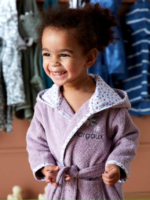 FLOWER kids Bathrobe | Purple for 4 to 10 years | Terry stuff | sonextextile